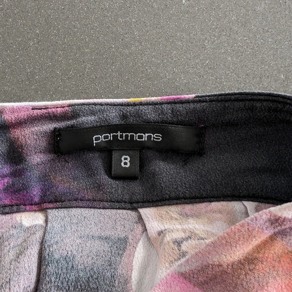 Floral Navy Print Skirt - Picture 3 of 6